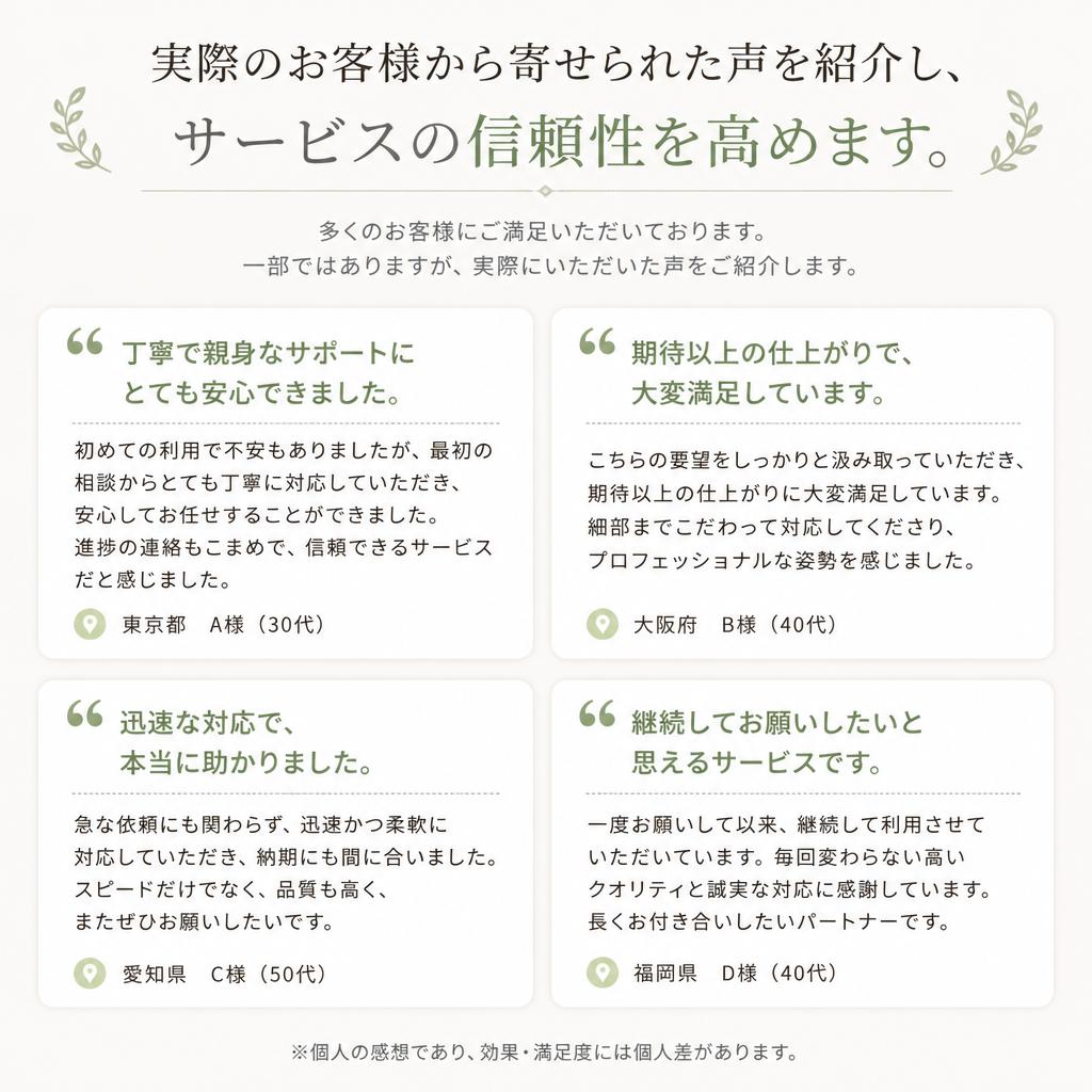 お客様の声